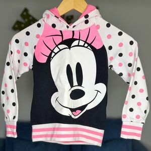 Disney Pink and Black Minnie Mouse Hoodie